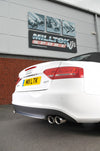 Milltek Quad Outlet Cat Back - A5 Coupe / Cabriolet / Sportback 2.0T 2WD and quattro (see notes for transmission options)