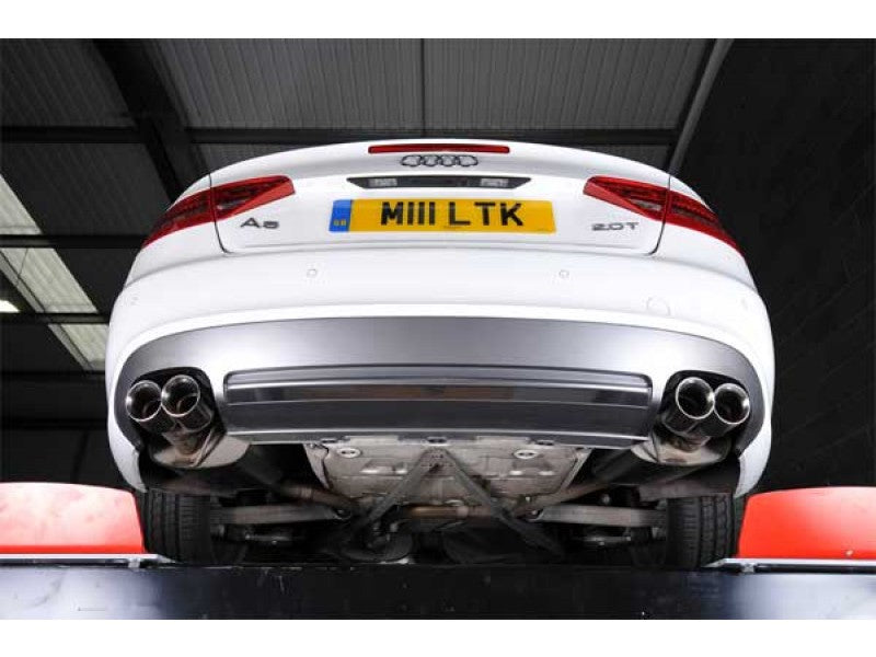 Milltek Non Resonated - Quad Outlet - Polished Tips - B8 A4 / A5 2.0T - Tiptronic / S Tronic-3