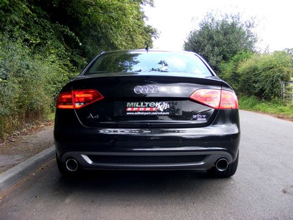 Milltek Non Resonated - Dual Outlet - Polished Tips - B8 A4 2.0T - Manual Transmission