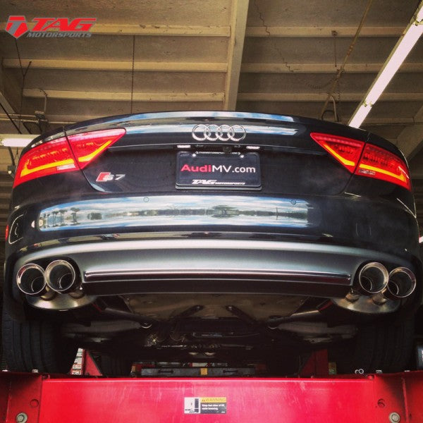 Milltek Resonated Valvesonic Cat Back Exhaust With Polished Silver Tips - Audi S6 / S7 Sportback 4.0 TFSI Quattro-2