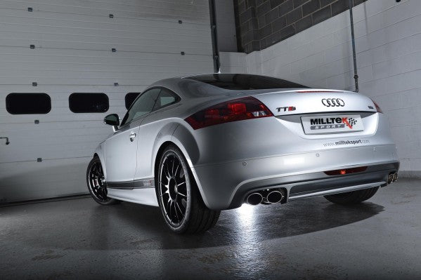 Milltek Resonated Turbo Back Exhaust With Polished Silver Tips - Audi TTS Quattro Mk2