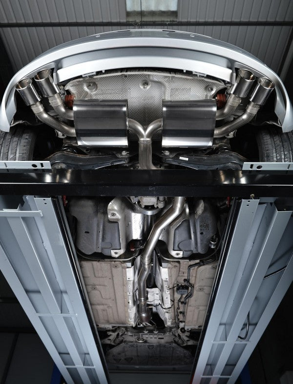 Milltek Non-Resonated Cat-Back Race Exhaust With Cerakote Black Tips - Audi TTS Quattro Mk2