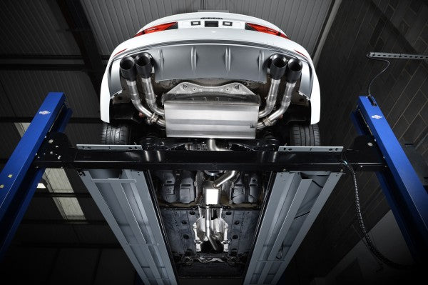 Milltek Resonated Cat Back Exhaust With Quad Oval Polished Tips  - Audi S3 2.0 TFSI Quattro Sedan 8V