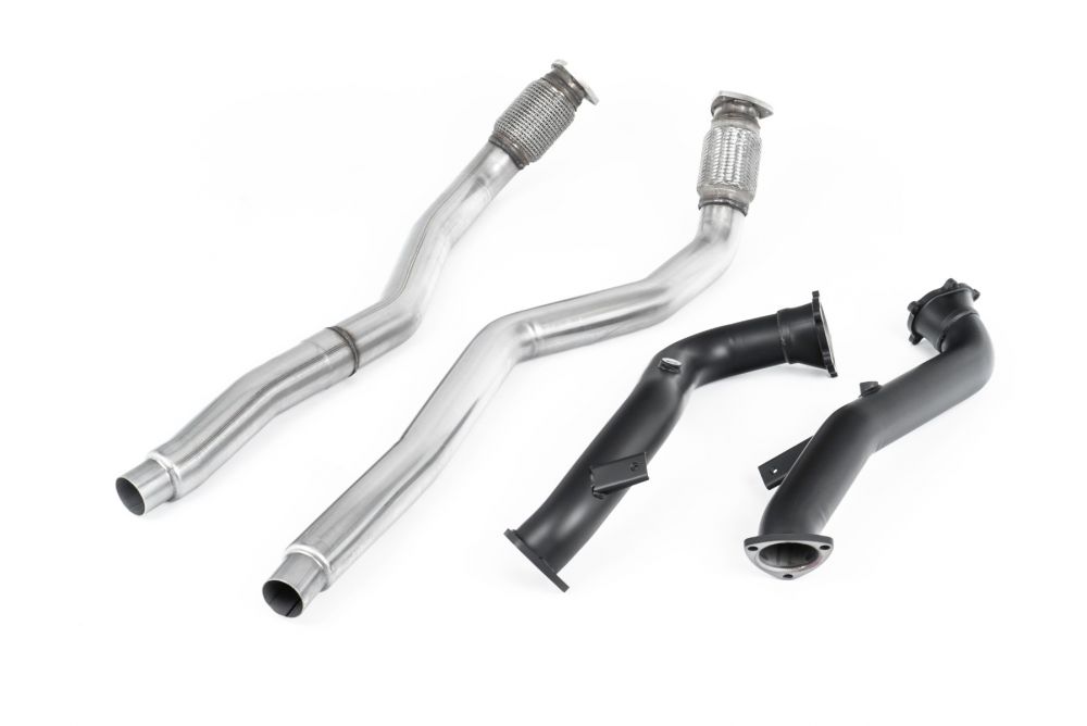 Milltek 3" Large-bore Downpipes and Cat Bypass Pipes - RS7