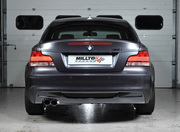 Milltek Non-Resonated Turbo-back Exhaust with Secondary Hi-Flow Sports Cats - BMW 135i Coupe & Cabriolet N55