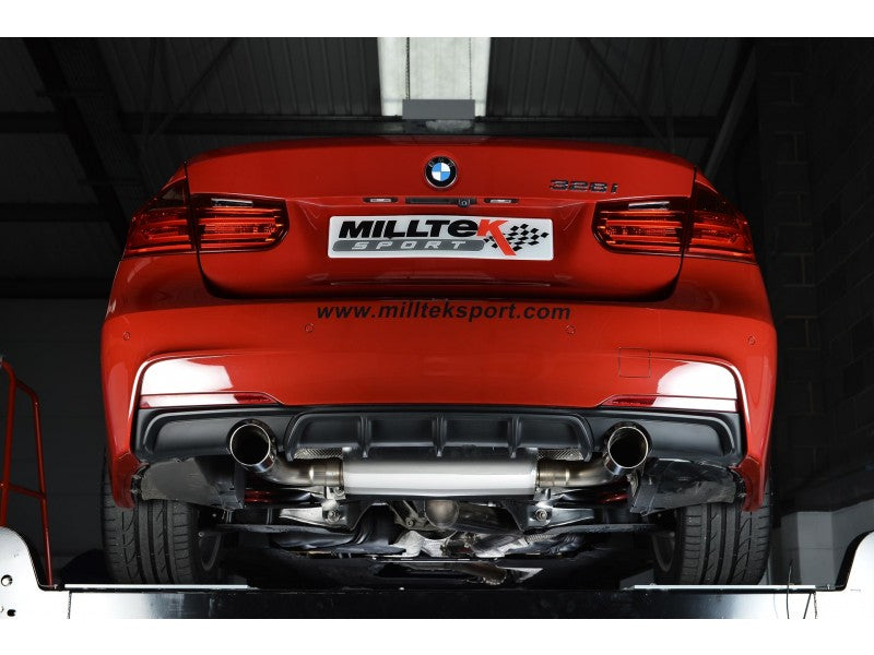 Milltek Cat Back Exhaust Race Verison - BMW F30 328i M Sport Automatic (without Tow Bar & N20 Engine Code)