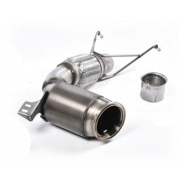 Milltek 2.75" Large-bore Downpipe with Hi-Flow Sports Cat - Fits to OE System