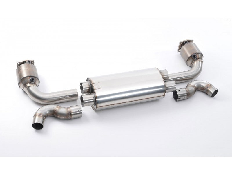Milltek 2.76" Turbo Back Exhaust - 200 Cell Catalytic Converters - Uses OE Tips - 997.2 Turbo & Turbo S