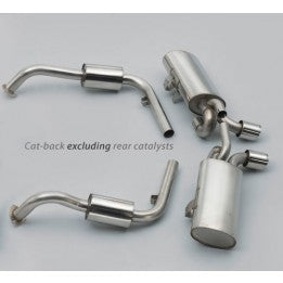 Milltek 2.13" Cat Back Exhaust - Exc. Rear Catalysts - Twin 90mm Polished Tips - Cayman S / Boxster S