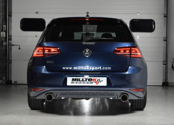 Milltek Resonated Cat Back Exhaust - Polished Tips - MK7 Golf GTI