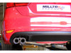 Milltek Cat Back Exhaust - Twin 80mm GT Cerakote Black Tips - MK6 Jetta GLI