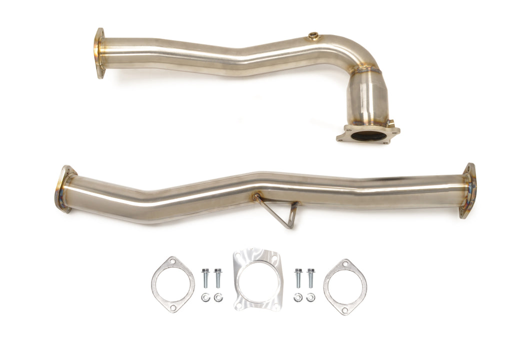 STM WRX 2015+ M/T Downpipe with High Flow Cat - 0
