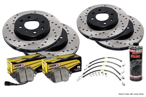 Stoptech Cross Drilled Rotor Kit 320mm With Pads | B8 Audi A4 | A5