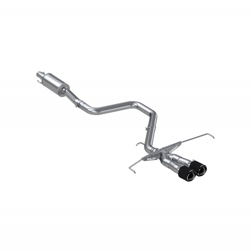 T304 Stainless Steel, 3" Cat Back, Dual Split Center Rear Exit, with Carbon Fiber Tips 2019-2020 Hyundai Velsoter 1.6L Turbo