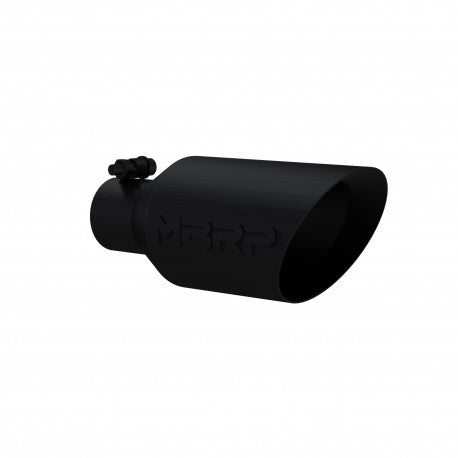 MBRP BLK Series Universal 2.5" Inlet Angled Rolled End Tail Pipe Tip
