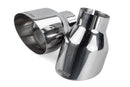 APR SINGLE-WALLED 4" SLASH-CUT TIPS (POLISHED SILVER) - SET OF 2-1