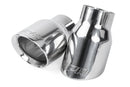 APR DOUBLE-WALLED 3.5" SLASH-CUT TIPS (POLISHED SILVER) - SET OF 2-1