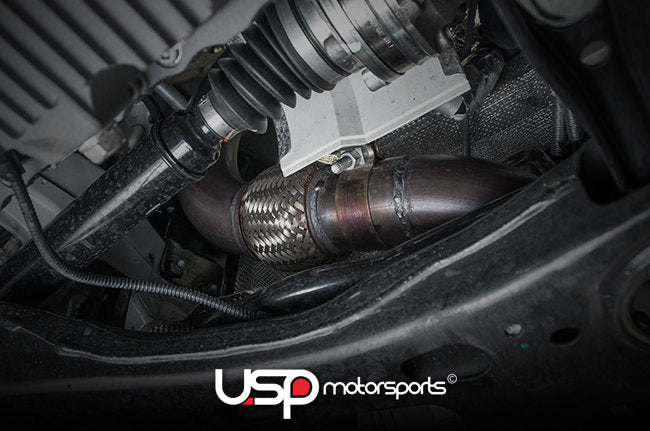 USP 3" Stainless Steel Downpipe: MK7 GTI, Golf, A3 FWD (Catted)
